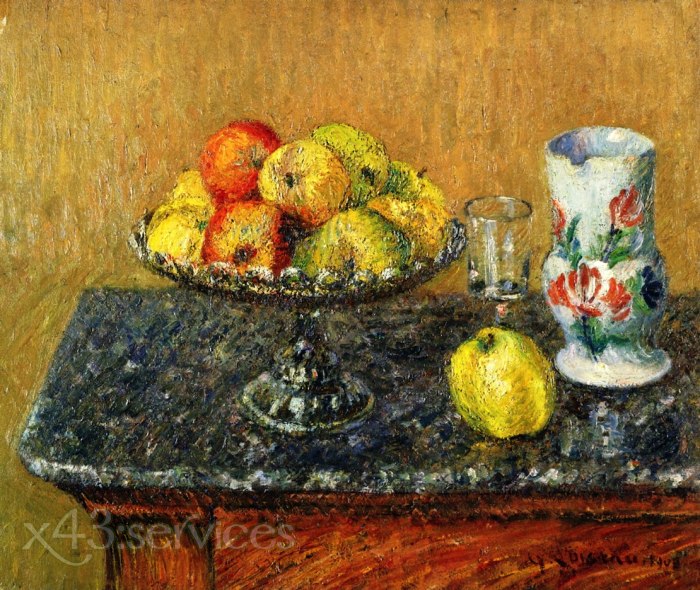 Gustave Loiseau - Geschirr mit Aepfeln und Krug - Dish of Apples and Pitcher
